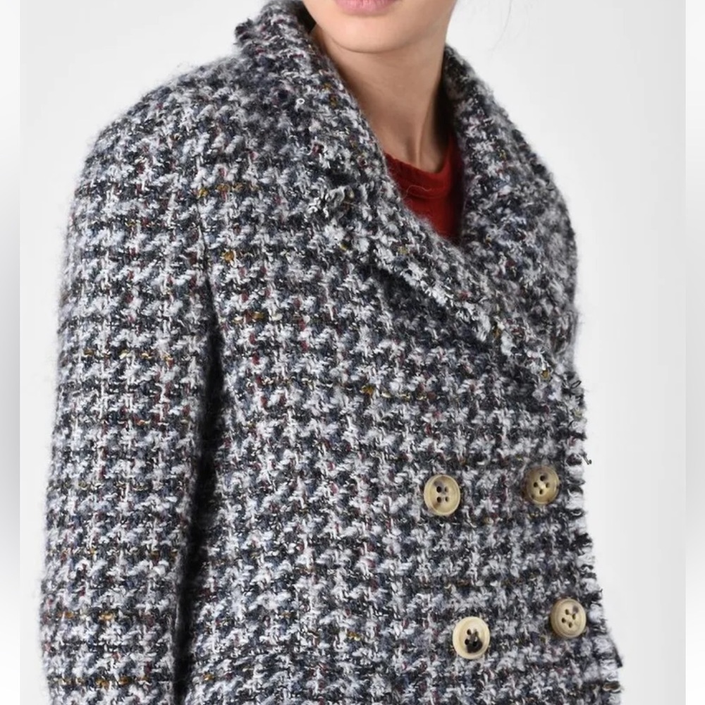 Isabel Marant Gray Black Tweed Double-Breasted Blazer - Picture 11 of 11